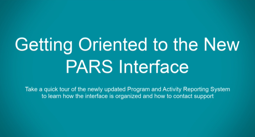 Getting Started with New PARS Video