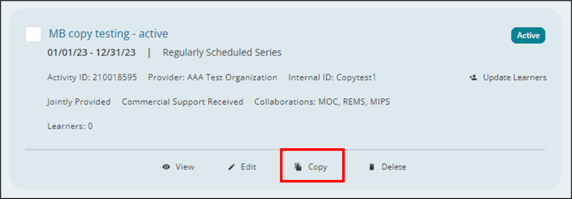 copy activity screenshot